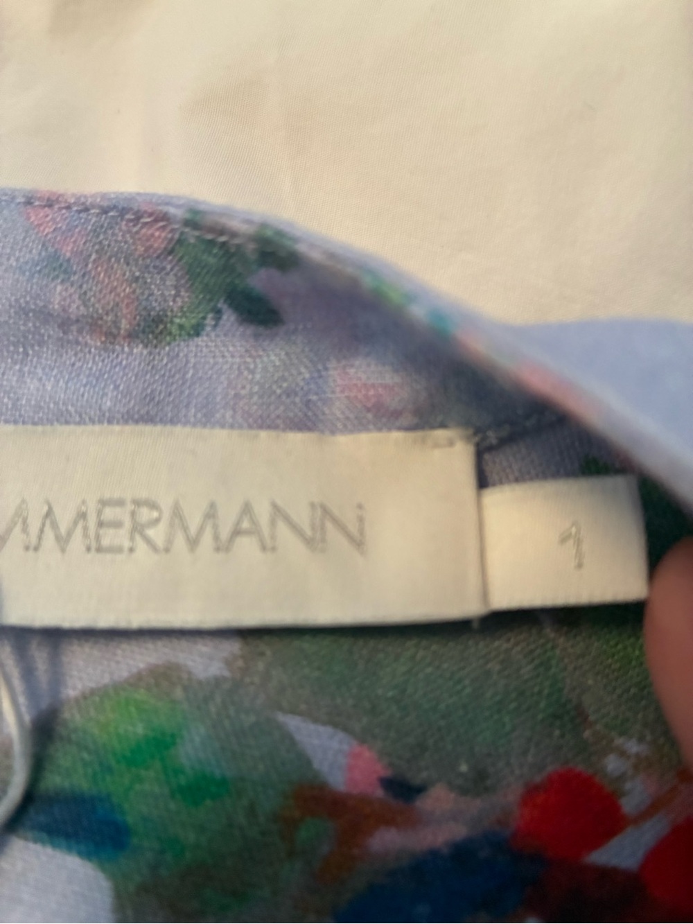 Zimmermann Lavender Floral Long-Sleeve Midi Dress - Picture 5 of 5